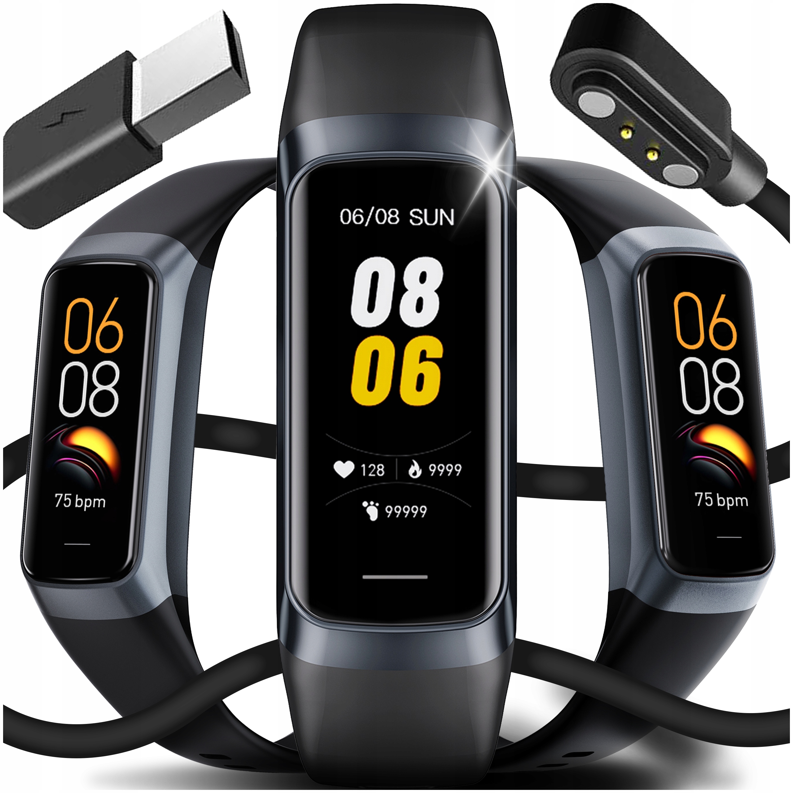 SMARTWATCH SMARTBAND AMOLED POLSKIE MENU OPASKA SPORTOWA RÓŻNE KOLORY PL