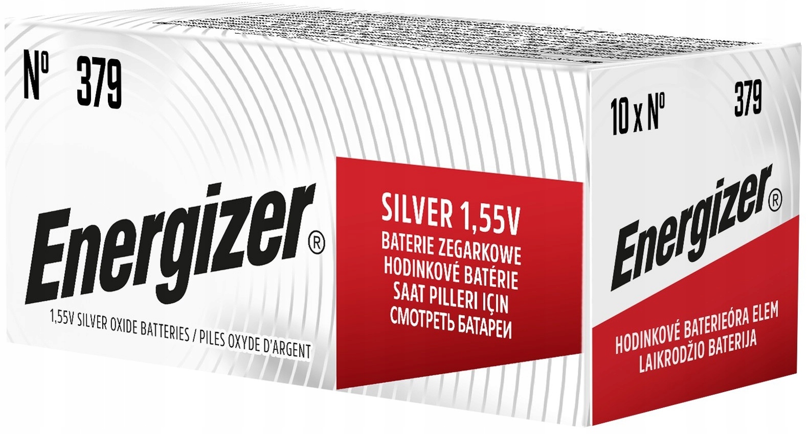 

10x Bateria Energizer SR63 SR521SW 379 1,55V