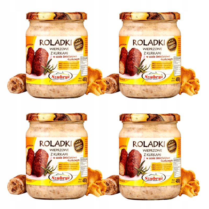 Vepřové Rolády Plněné slepičkami Hotové jídlo Sada 4x480g Szubryt