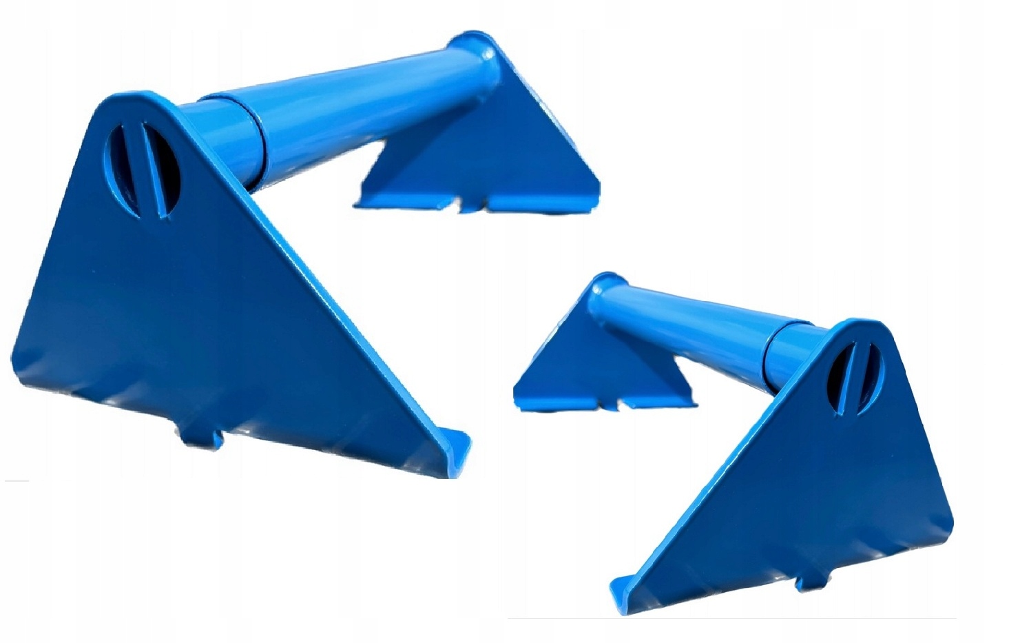 Sada 2 modrých blokád kol pro odtahové vozidlo, roztahovací, univerzální