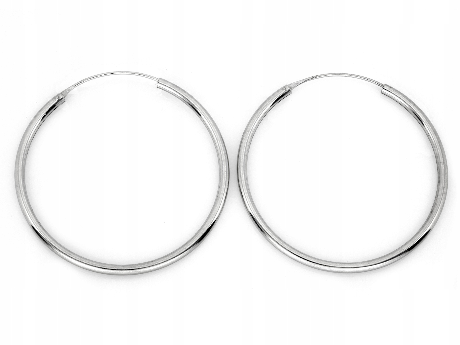 Stříbrné náušnice 925 Kola klasické šarží 49 mm stylové pro maminku