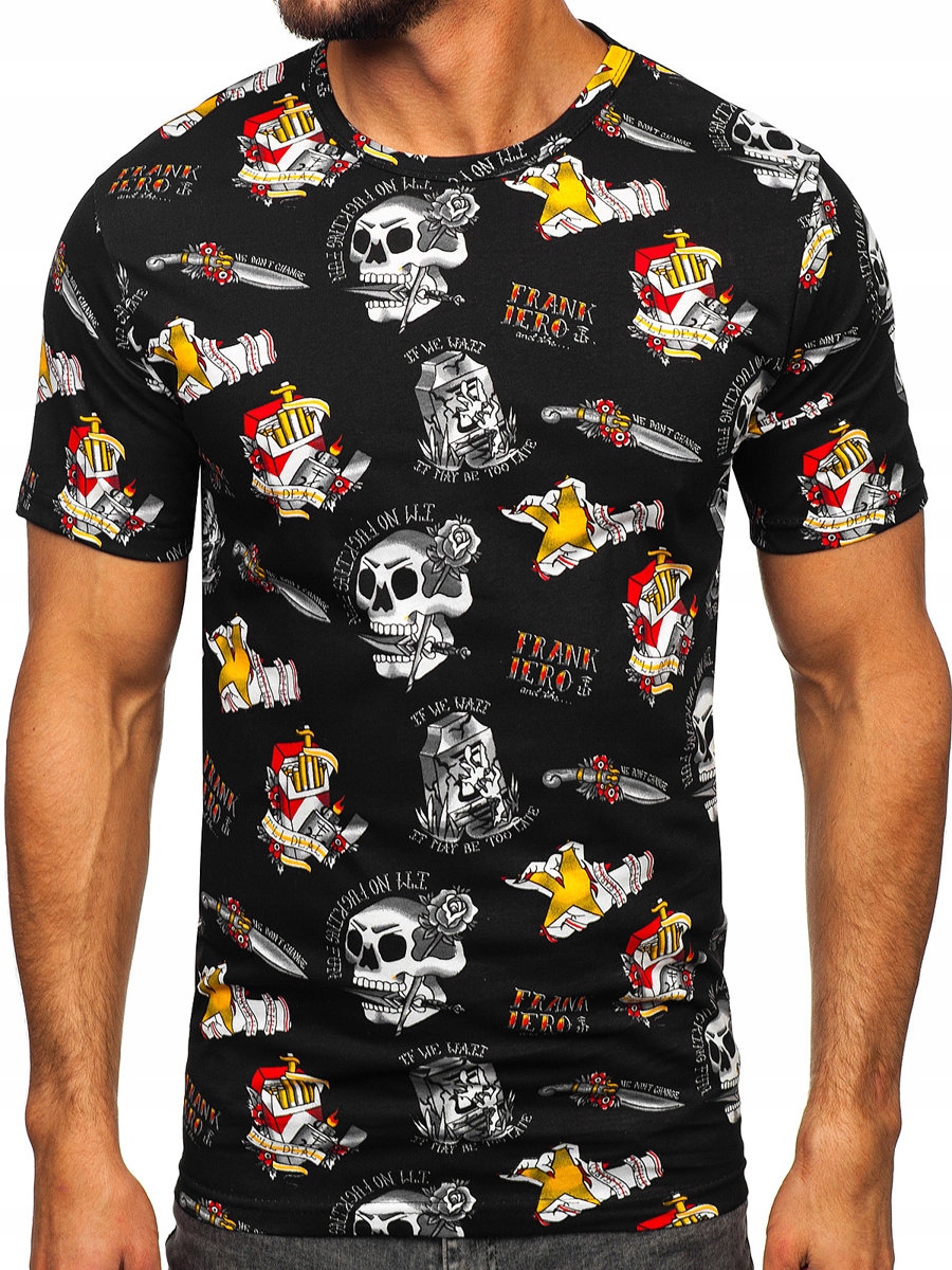 

T-shirt Koszulka Męska Czarna 14963 Denley_l