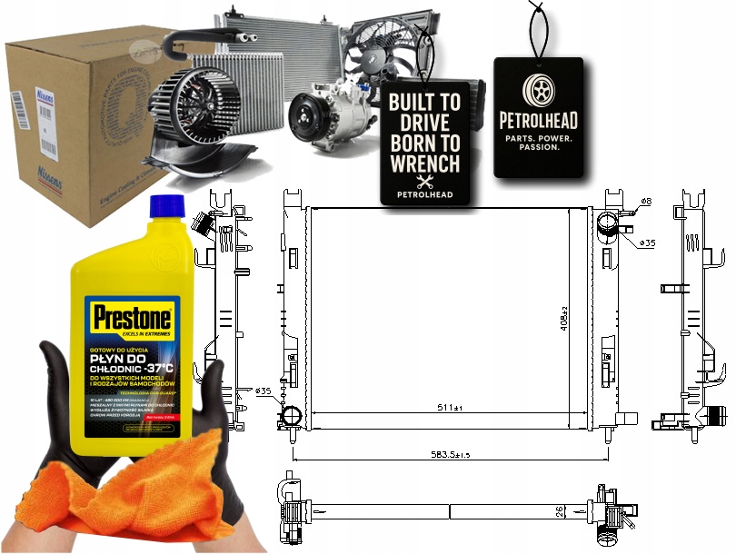 Chladič Motoru Dacia Dokker Dokker Express Dust #Petrolhead Pro+ Kit5
