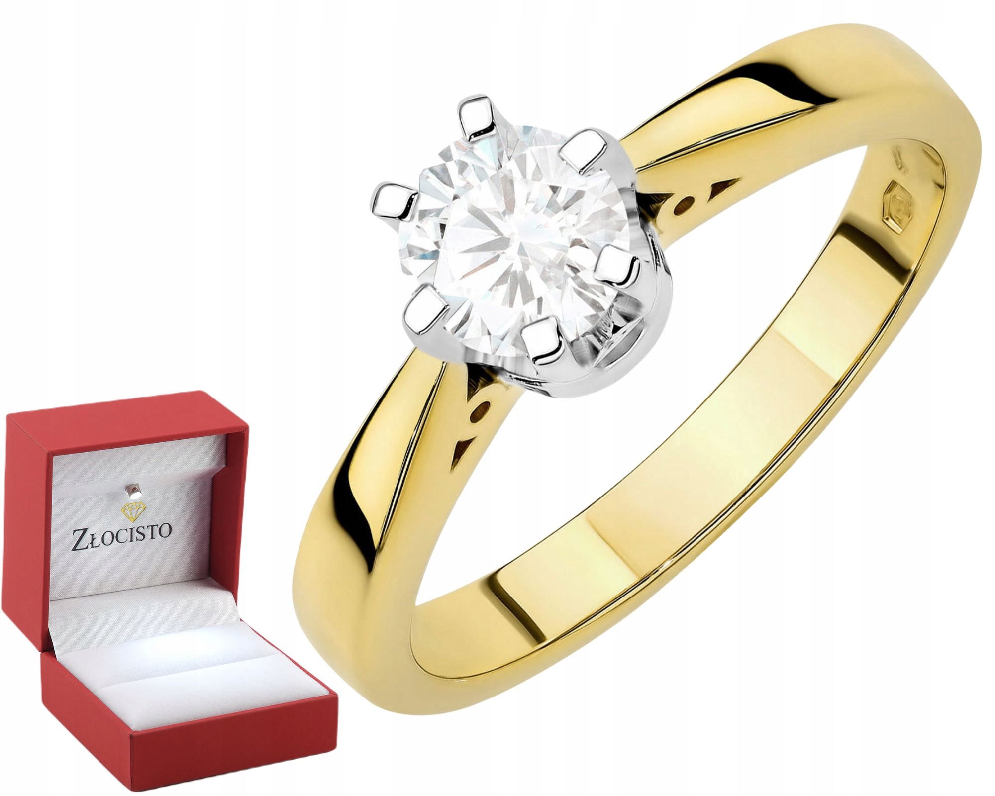 Bohatý Prstýnek Laboratorní Diamant 1,00 Ct Drť 585