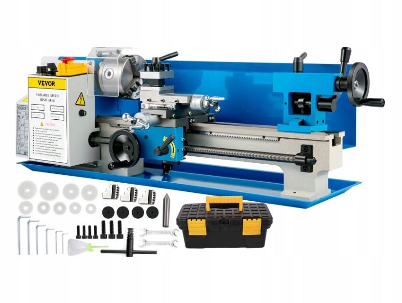 Токарный станок по металлу мощность: 550 Вт цвет: синий
