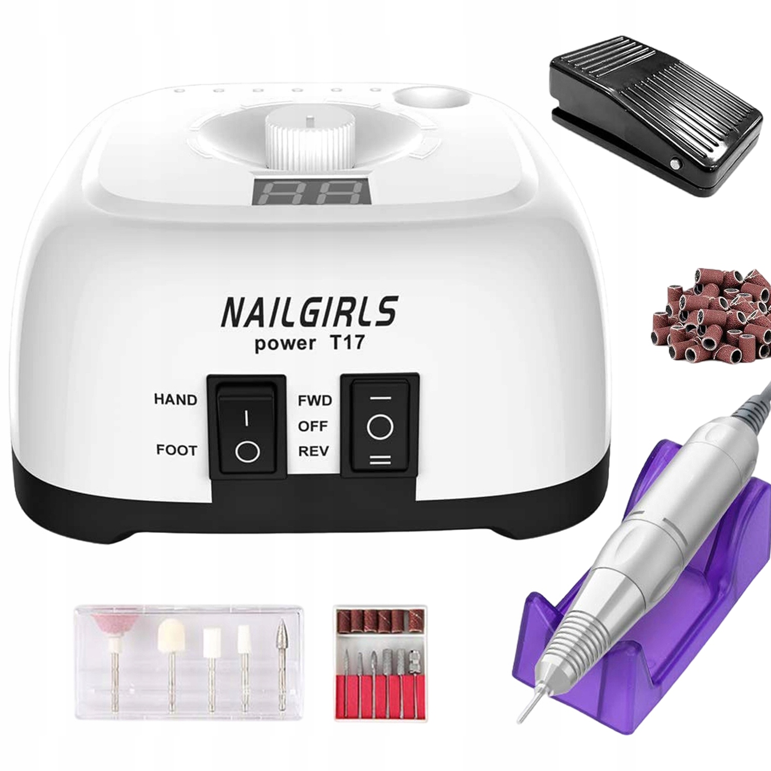 Bruska Na Nehty 11V1 Pro Manikúru A Pedikúru Profesionální Silná Frézy