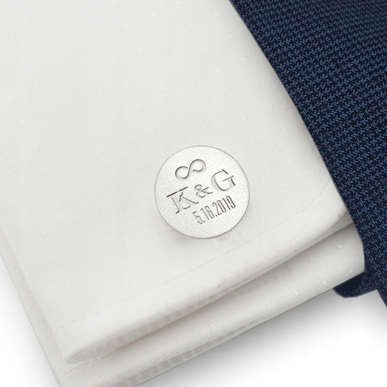 

Ślubne spinki do mankietów z Inicjałami/Datą Ślubu