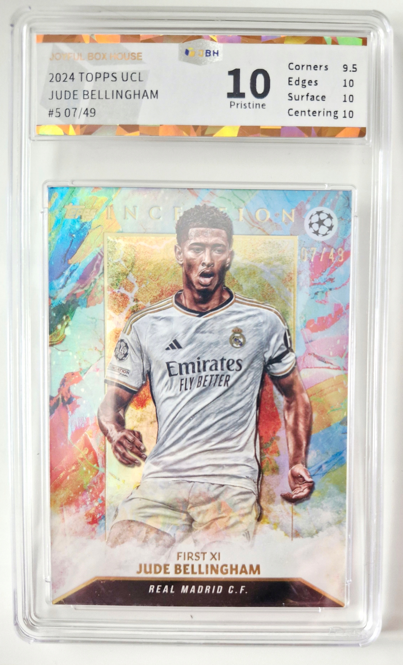 Jude Bellingham 2023/24 Topps Inception Ucl 07/49 Dbh Pristine 10 Unikat!!!