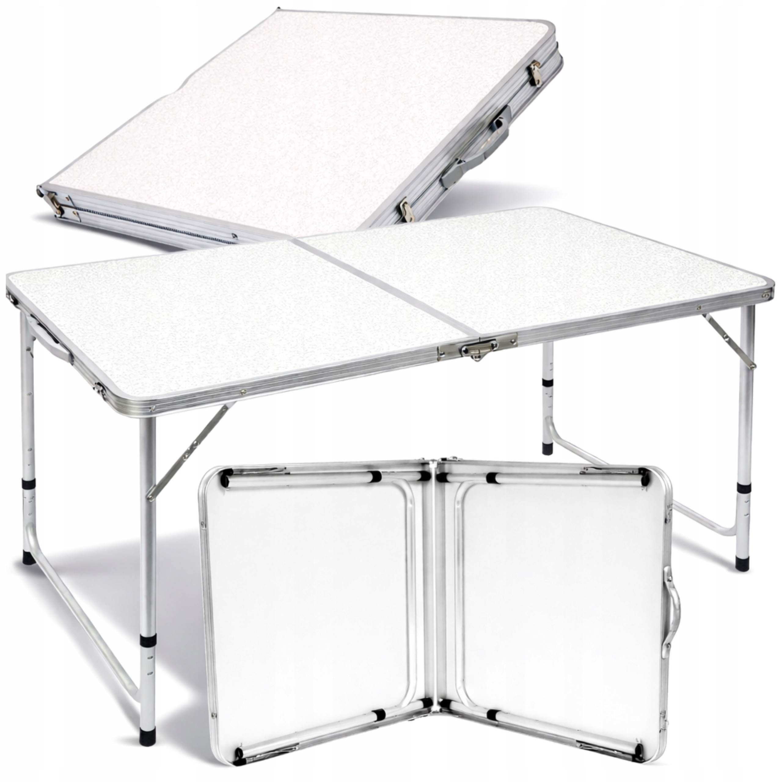 Skládací turistický kempingový zahradní stolek s kufrem pod stan 120x60