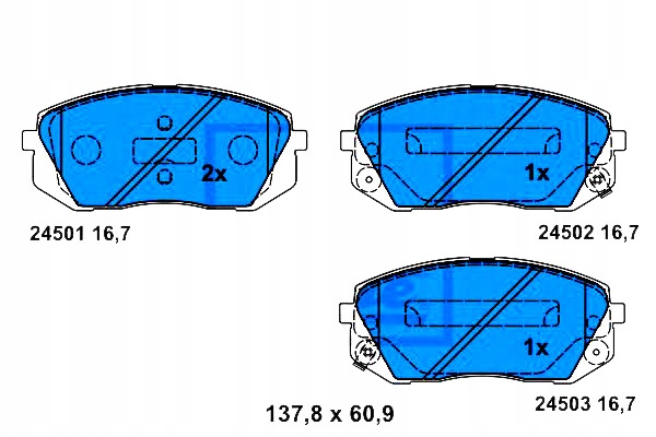 Ate Brzdové Destičky Hyundai Přední IX35 Tucson 1,6