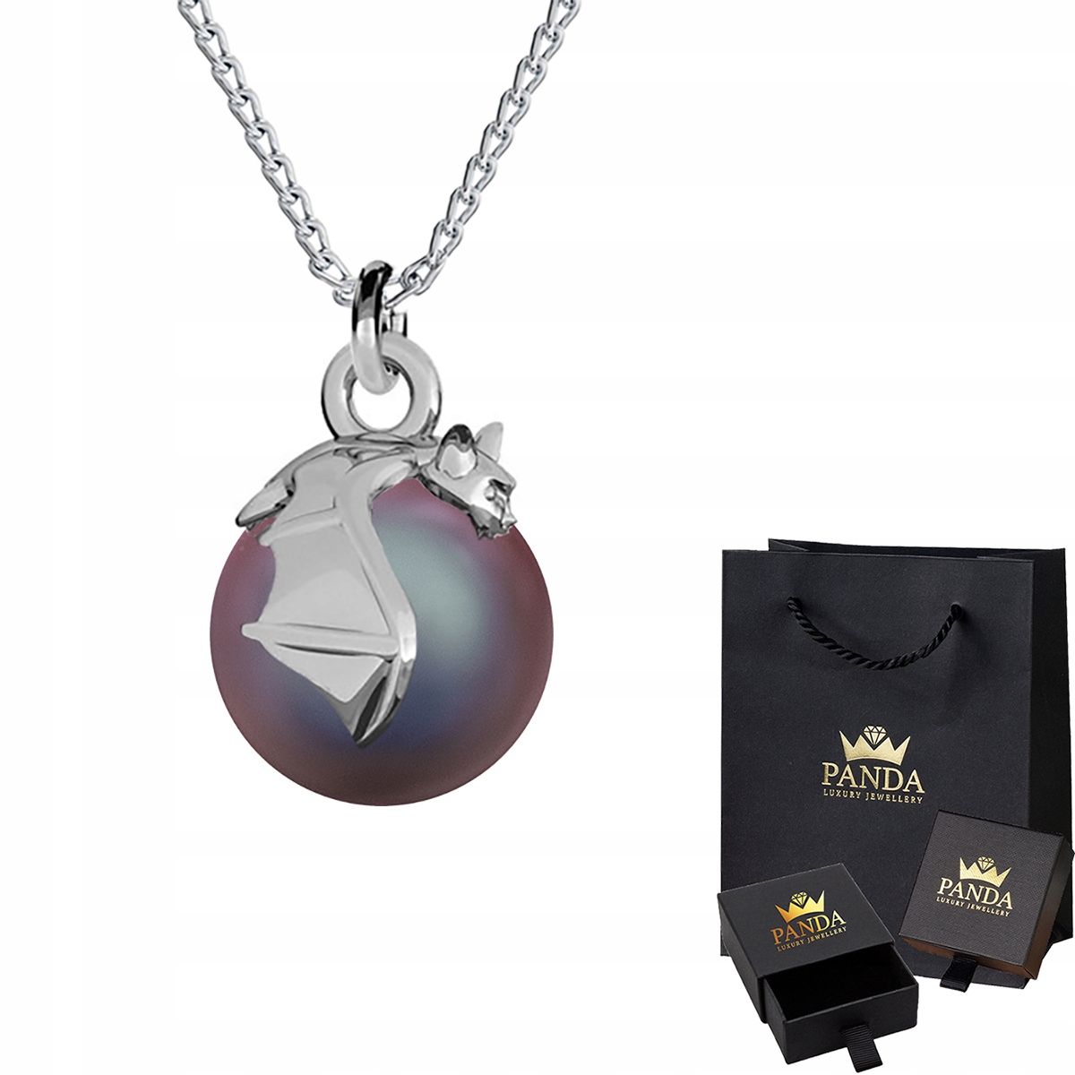 

Naszyjnik Nietoperz Perła Swarovski Srebro 925