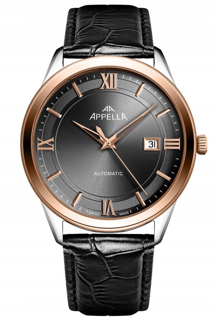 Nové Originální Pánské hodinky Appella L70014.R2R6A Automatické datum gravírování