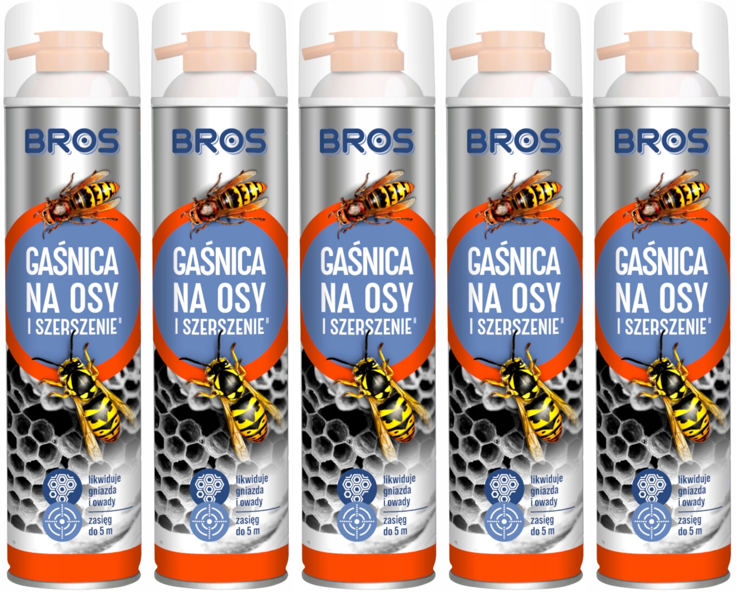 Bros Hasicí Přístroj na vosy a sršně 600 ml Sprej na Hnízda Dosah 5 m Účinný