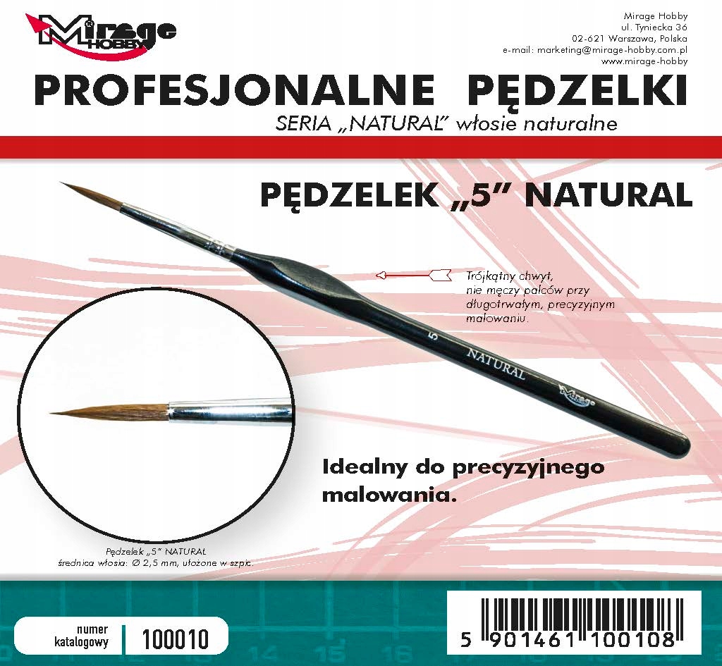 

Pędzel Mirage 100010 Natural nr 5 (włosie naturaln
