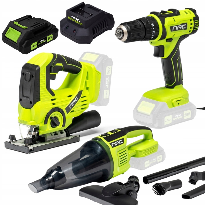 Sada Elektrického Nářadí Nac Smart Pila Šroubovák Vysavač Aku 20V