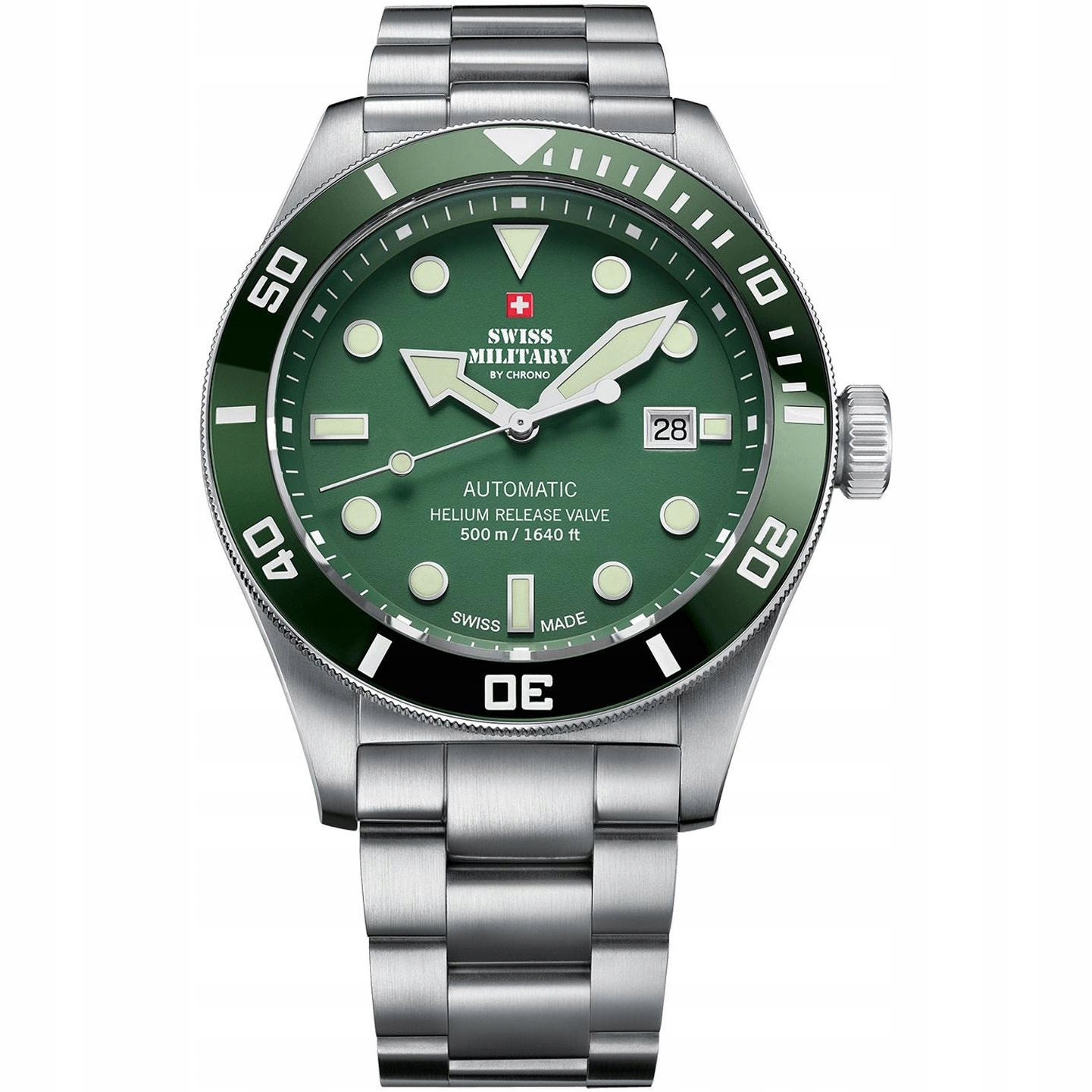 Pánské Hodinky Swiss Military by Chrono SMA34075.03 stříbrný náramek
