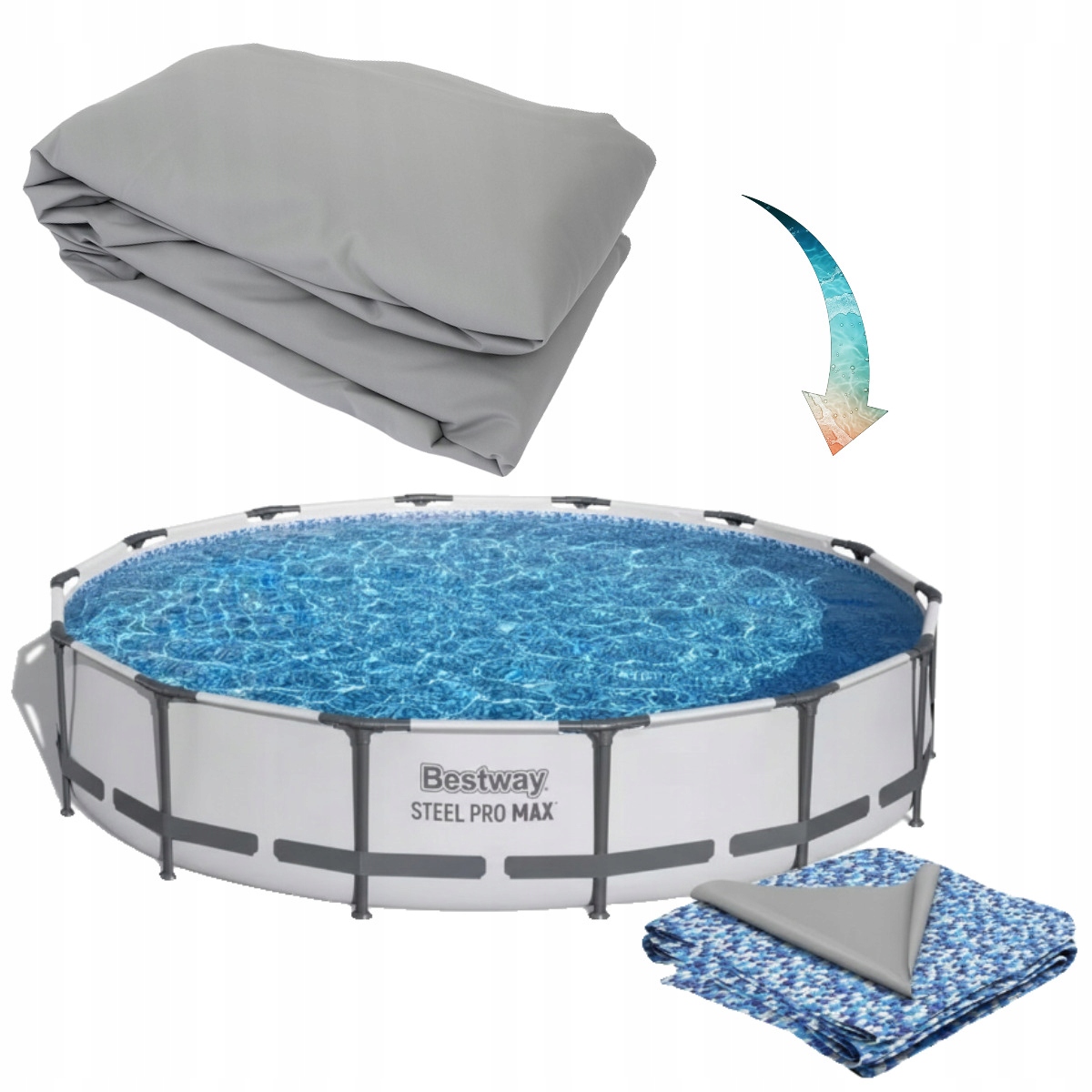 Bazénová krytina do bazénu Bestway Steel Pro Max 427 cm x 84 cm