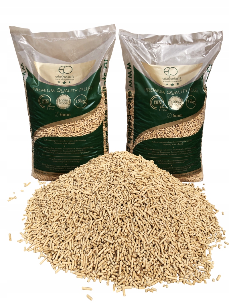 Premium Quality Pellet pelet drzewny 6mm 15kg DIN Stan opakowania oryginalne