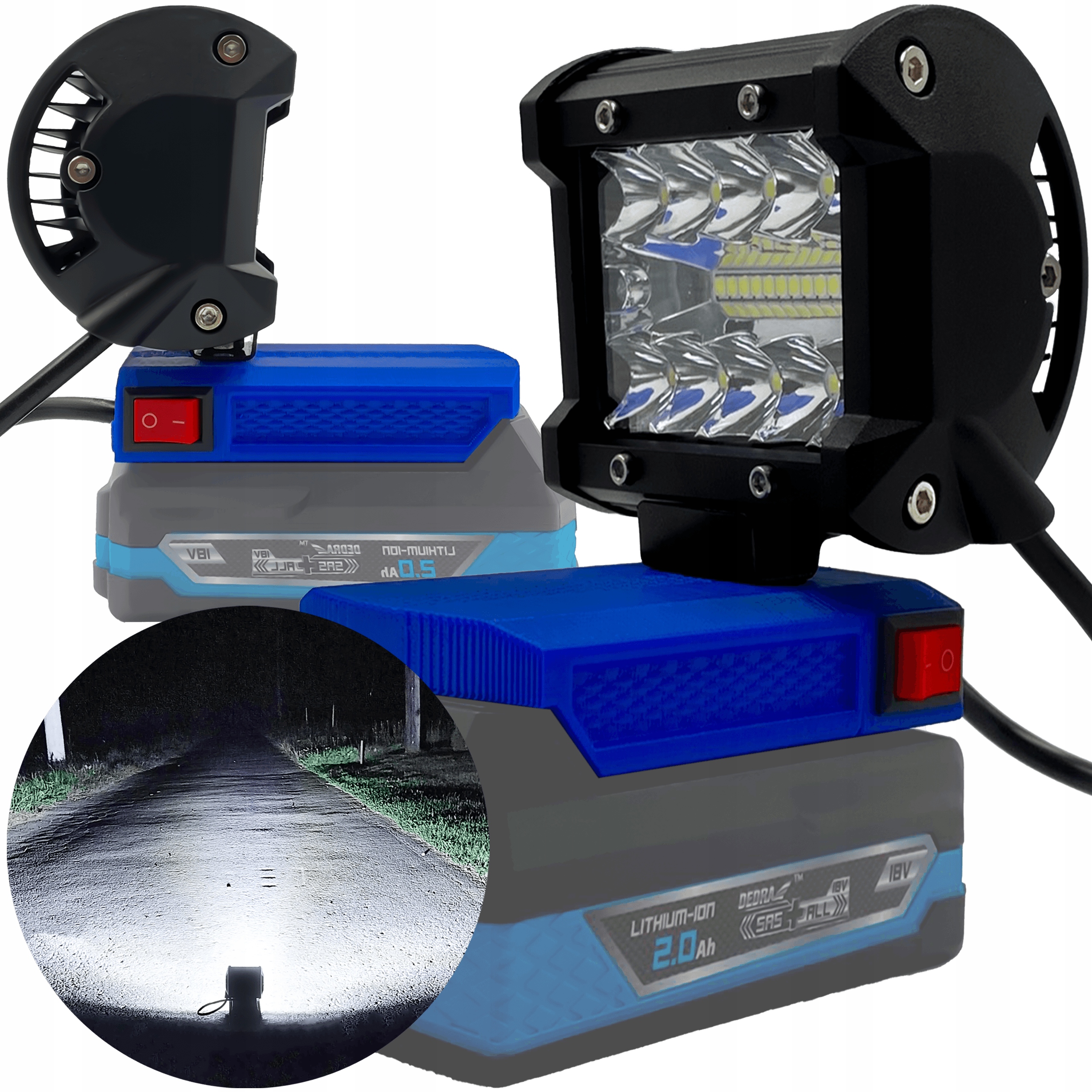 Lampa Pro Dedra 18V Sas+ Halogen Pracovní Led Max