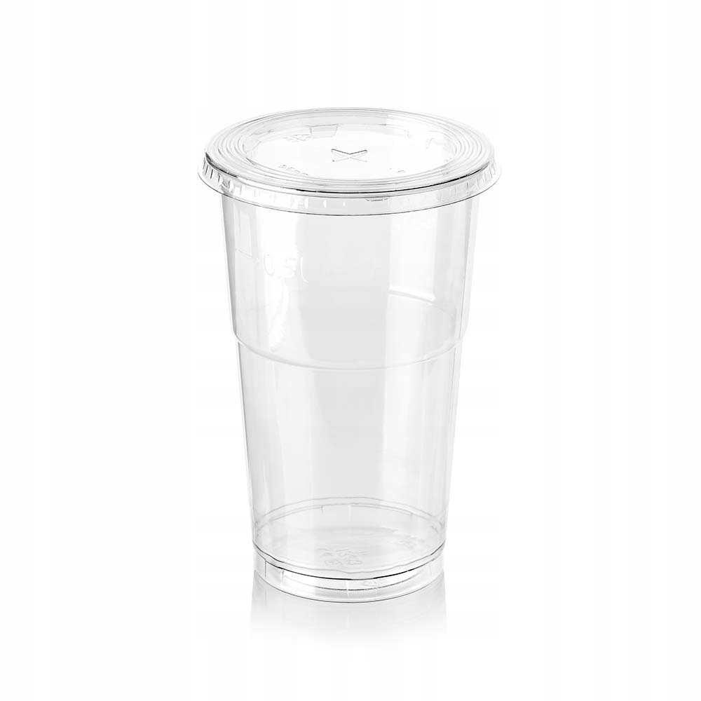 

Kubki Pet Shake 300ML Z Wieczkiem Na Słomkę- 50SZT