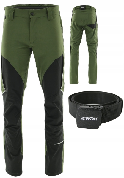 Elastické Taktické pracovní kalhoty Stretch bojovky Softshell Pásek 58