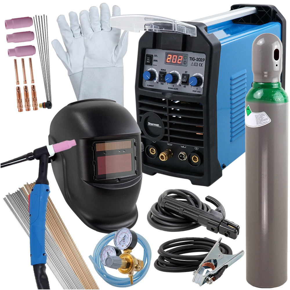 Зварювальний апарат Tig 200 імпульсний інвертор HF 230 В комплект