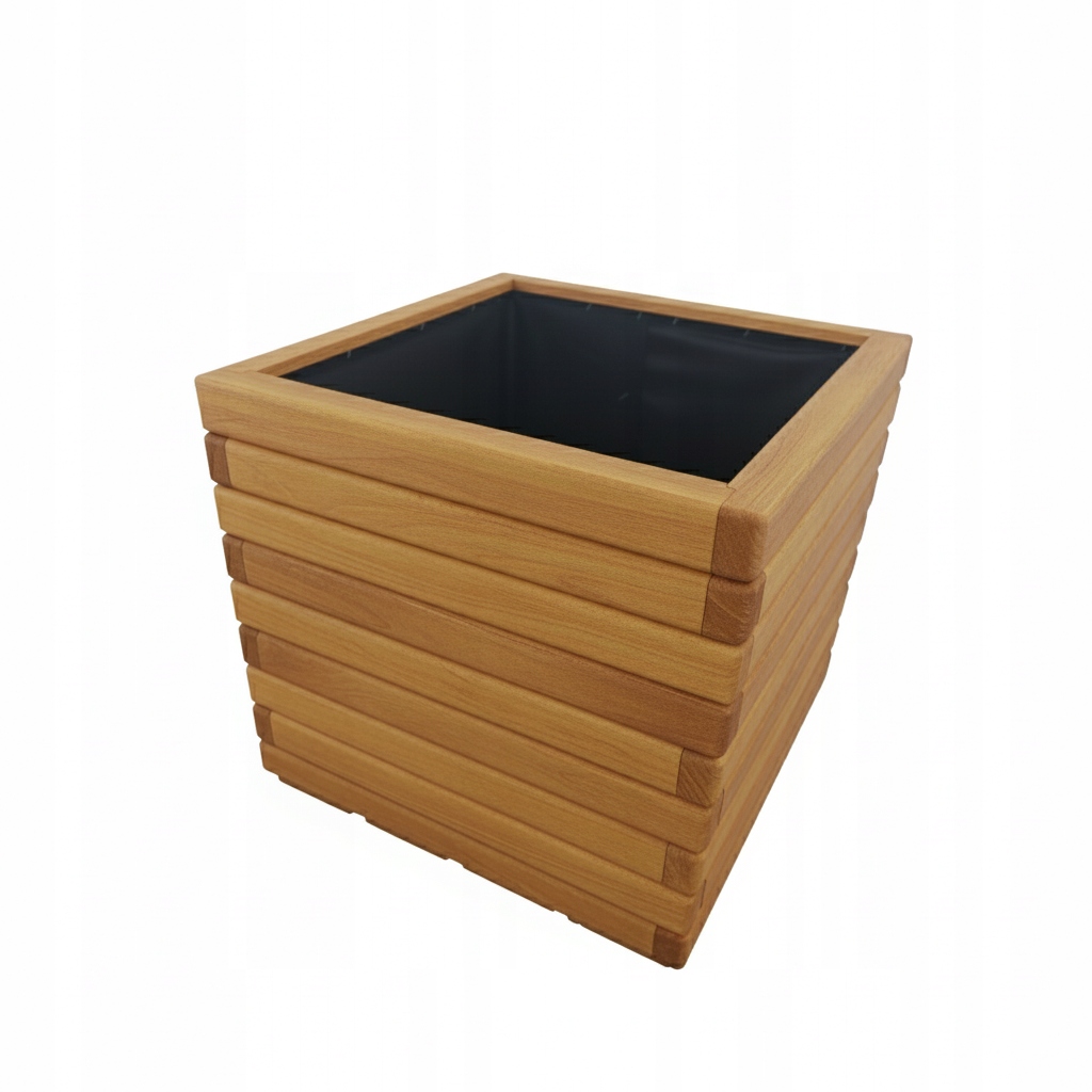 Drevený záhradný kvetináč Veľký 50/50/50 cm Pinia do Palmy Juki Ihličnanov