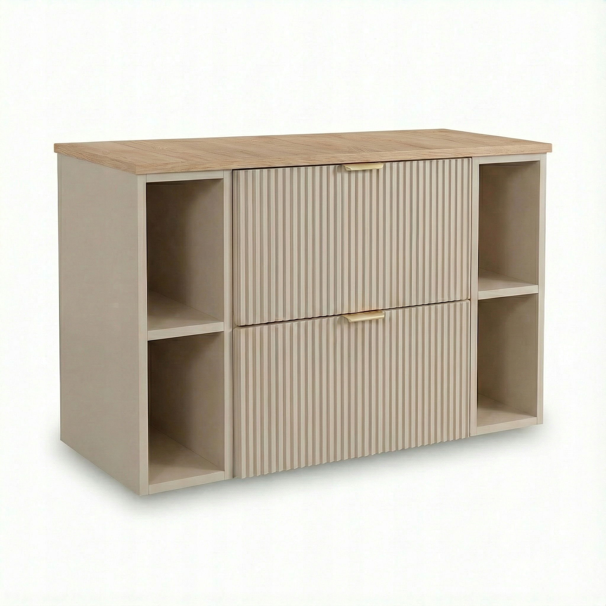 Skříňka pod umyvadlo se 2 regály 100 cm Kašmír/Ořechová deska Willy
