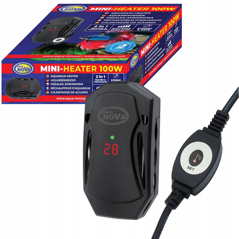 Levně Aqua Nova Mini Heater 100W Ohřívač pro akvária 80-160L Nerozbitný