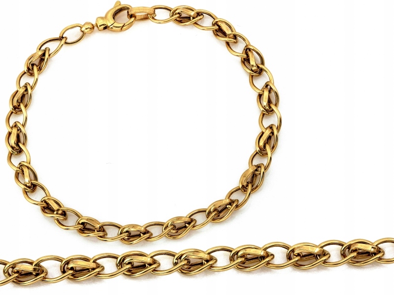 Zlatý náramek 585 ozdobná řetízková vazba 4.27 g elegantní jako dárek