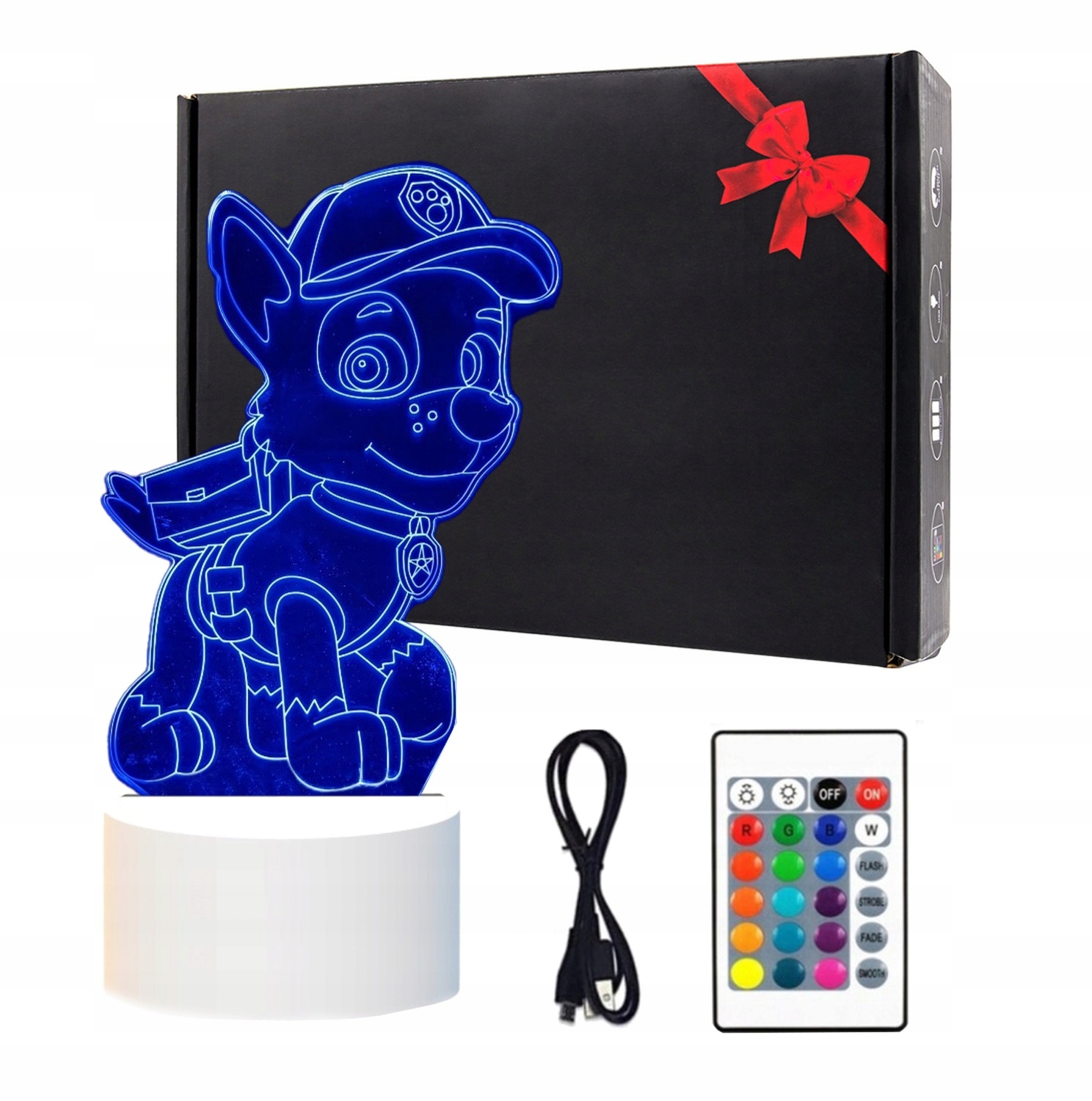 LAMPA NOCNA 3D LED USB PSI PATROL MARSHALL MARSZAL SKY ZMIENIA KOLORY