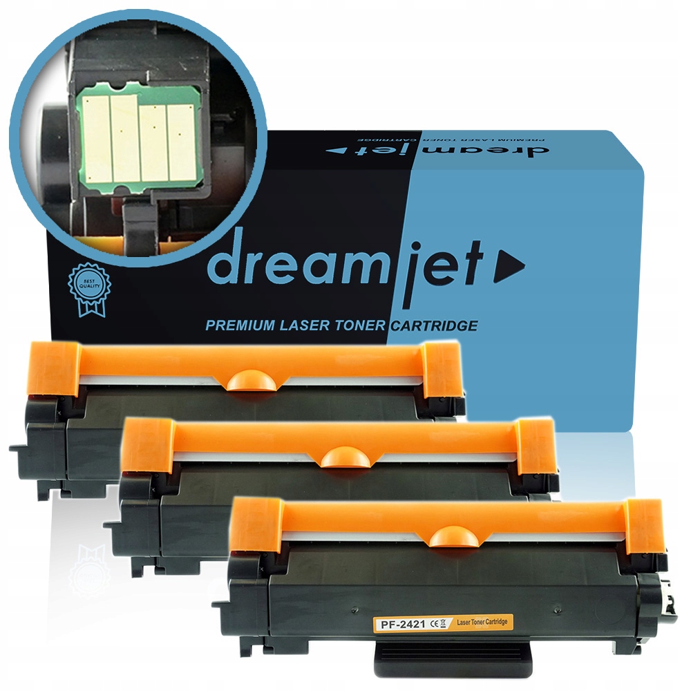 

3x Toner do Brother TN-2421 HL-L2312D L2352DW Chip