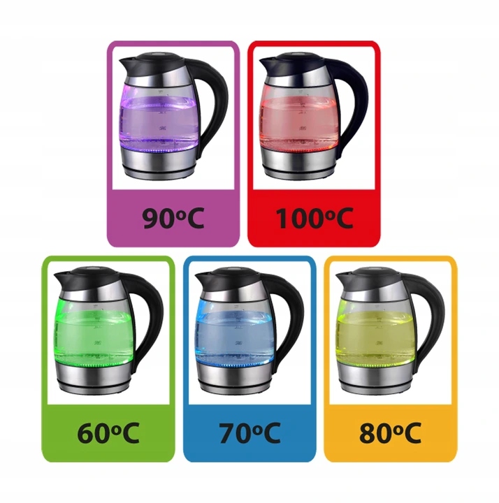 CZAJNIK ELEKTRYCZNY SZKLANY 1,7 REGULACJA TEMP LED Marka VICCIO