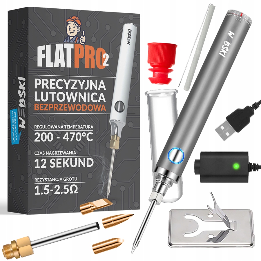 Bezprzewodowa lutownica USB Webski czarna