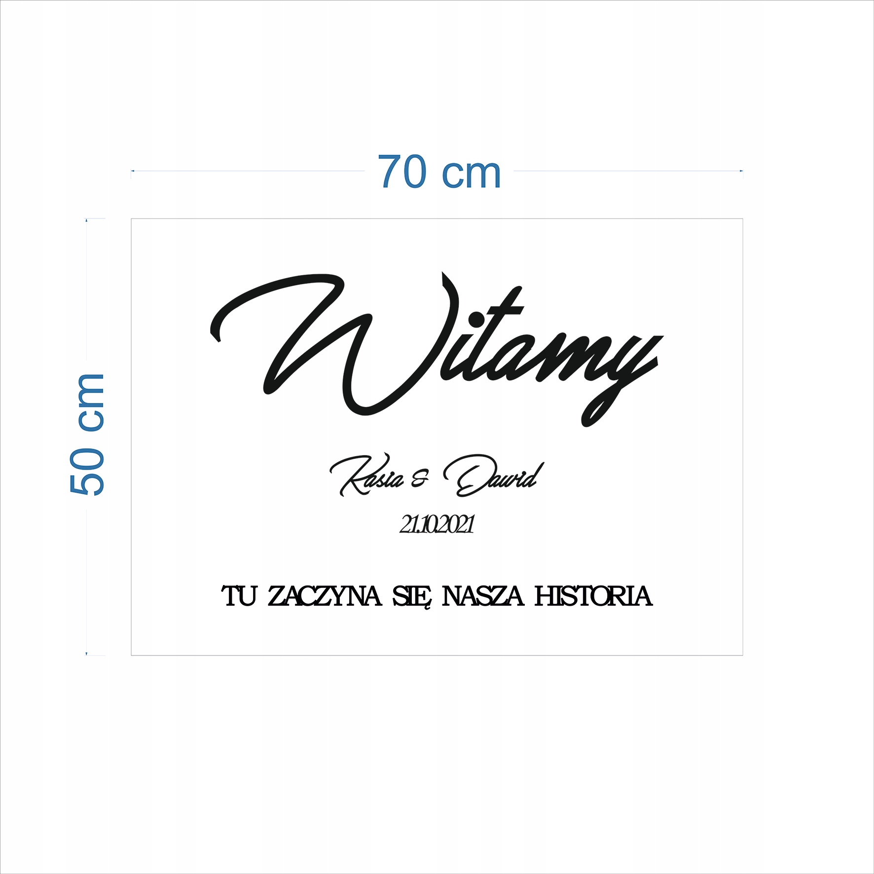 Tablica weselna na powitanie Ślub Wesele dekoracja TAB-1ZP EAN (GTIN) 5906400604037