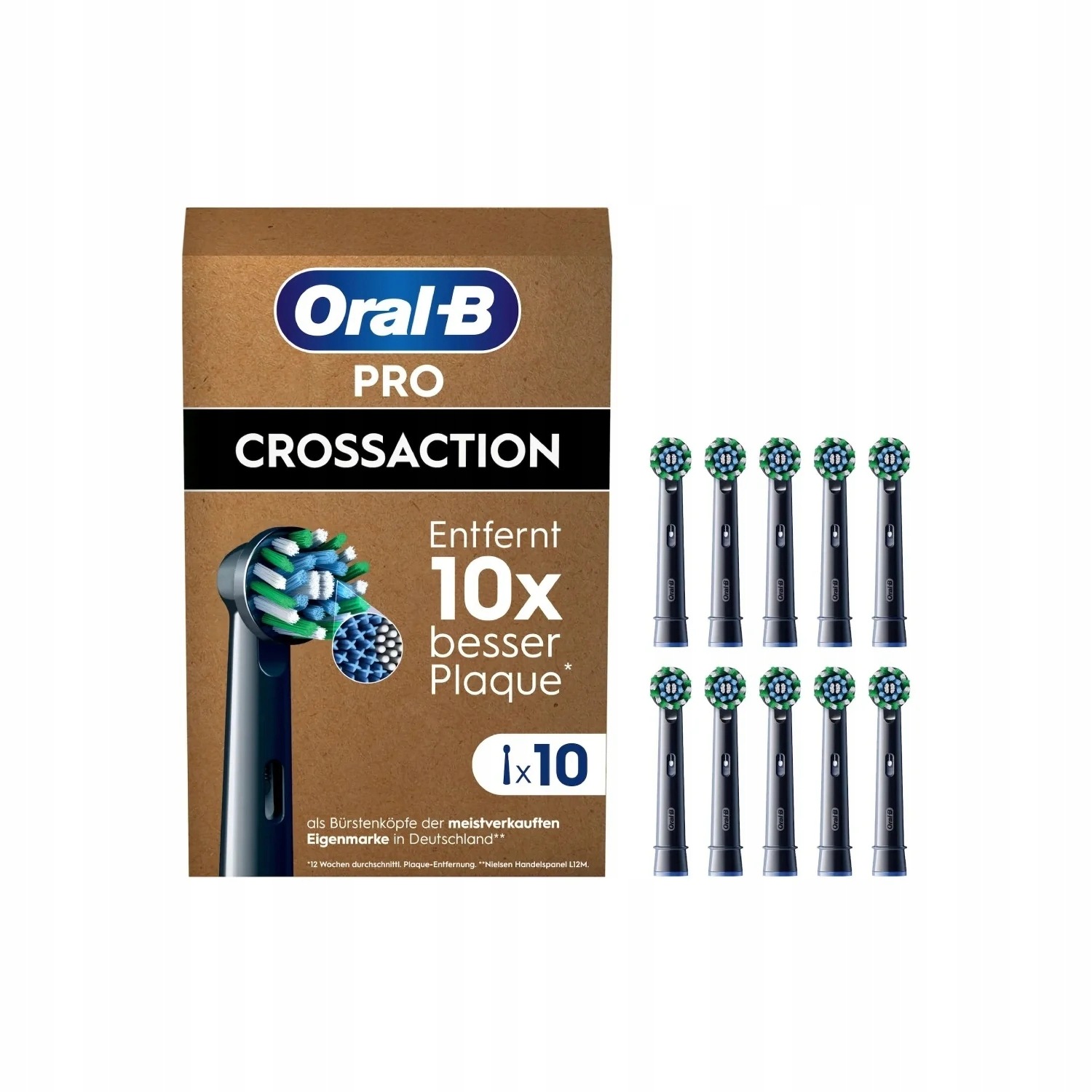 Końcówki do szczoteczek elektrycznych Oral-B Pro Cross Action czarne 10