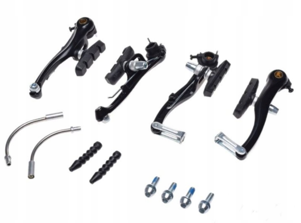Szczęki hamulca rowerowe V-brake aluminiowe komplet czarne AWR0264B 04919