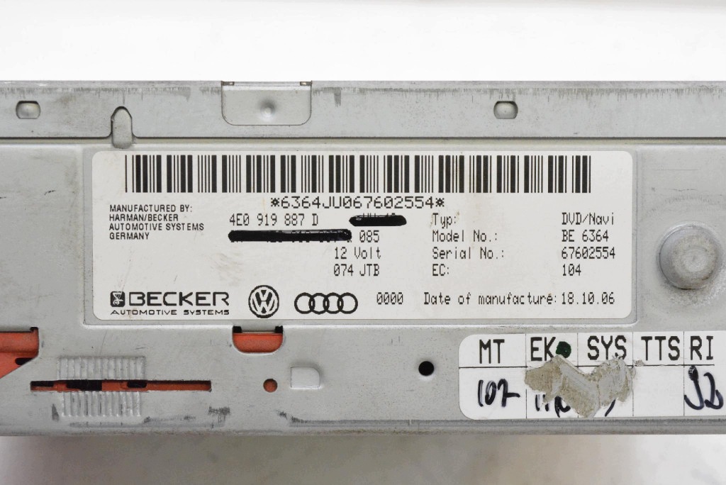 player navigation devices 4E0910887T AUDI A6 C6 04-08