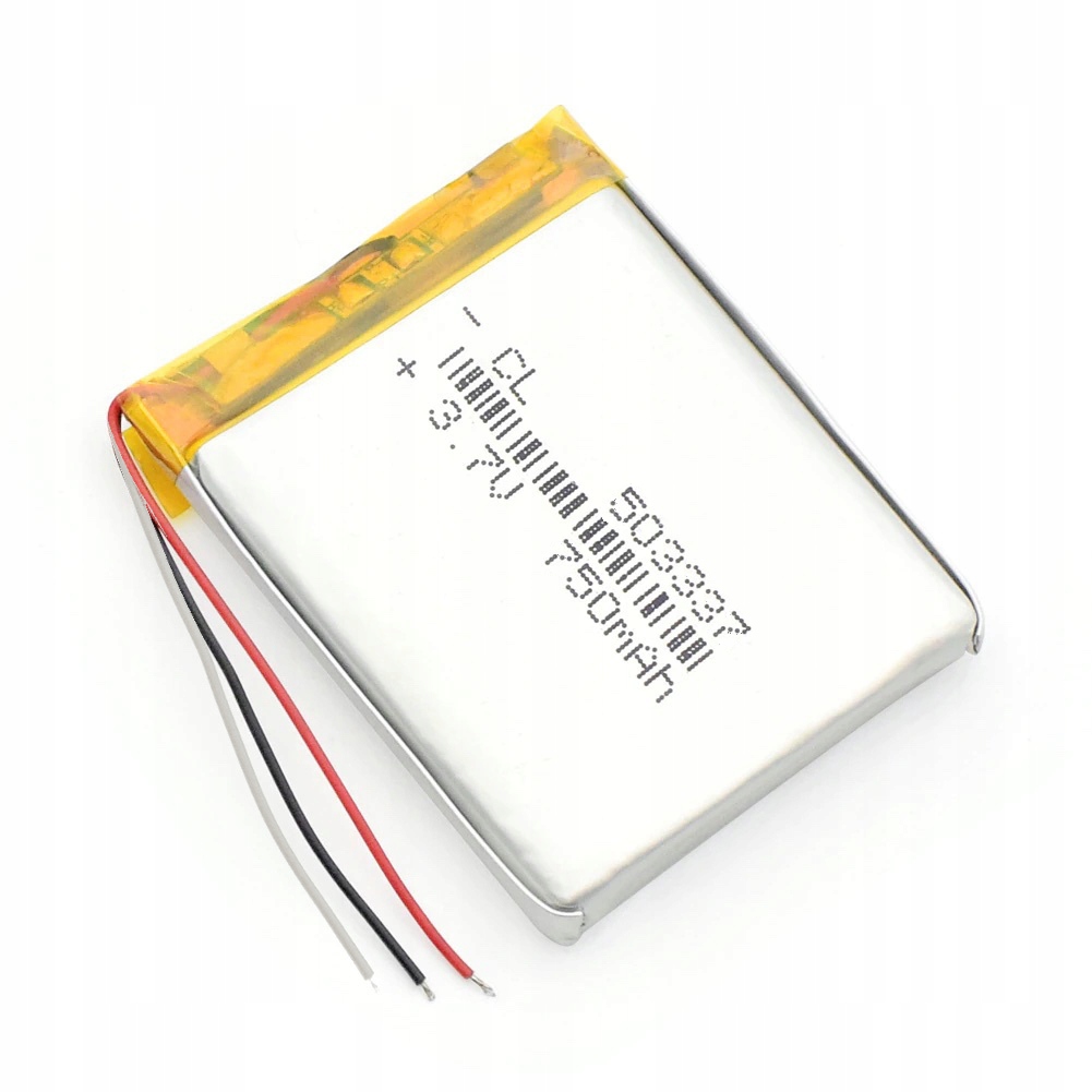 

Bateria Akumulatorek Li-Po 750mAh 3.7V Ntc 503337