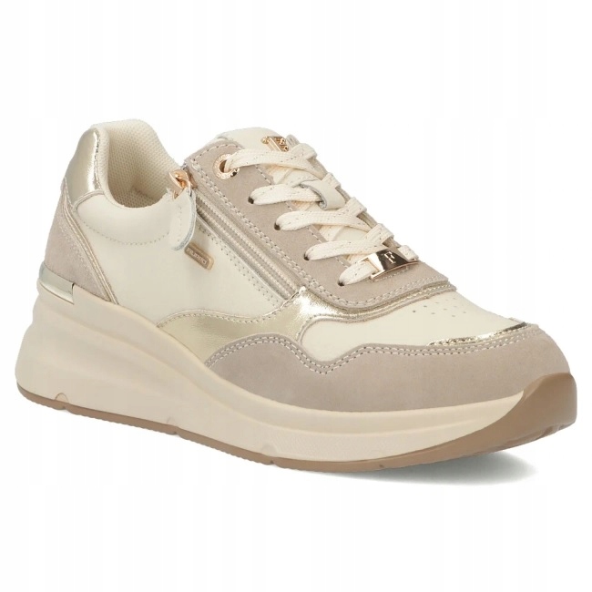Skórzane sneakersy Filippo DP7767/26 Be beżowe roz.39