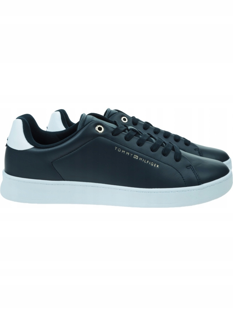 Sneakersy Męskie Tommy Hilfiger Leather Gold FM0FM04829 DW5 42