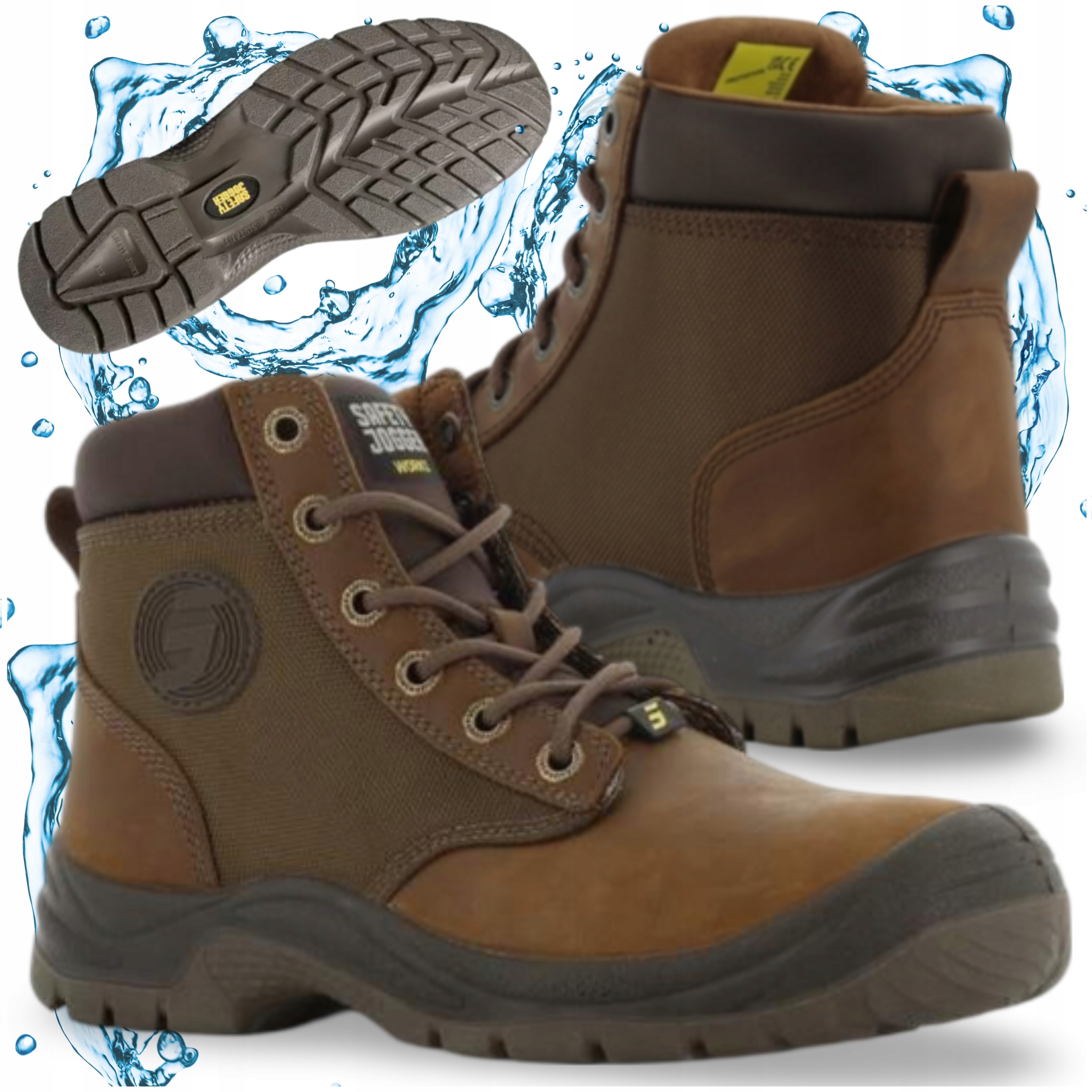 Buty Robocze Wysokie Trzewiki Wodoodporne Lekkie Bhp Męskie Damskie 41