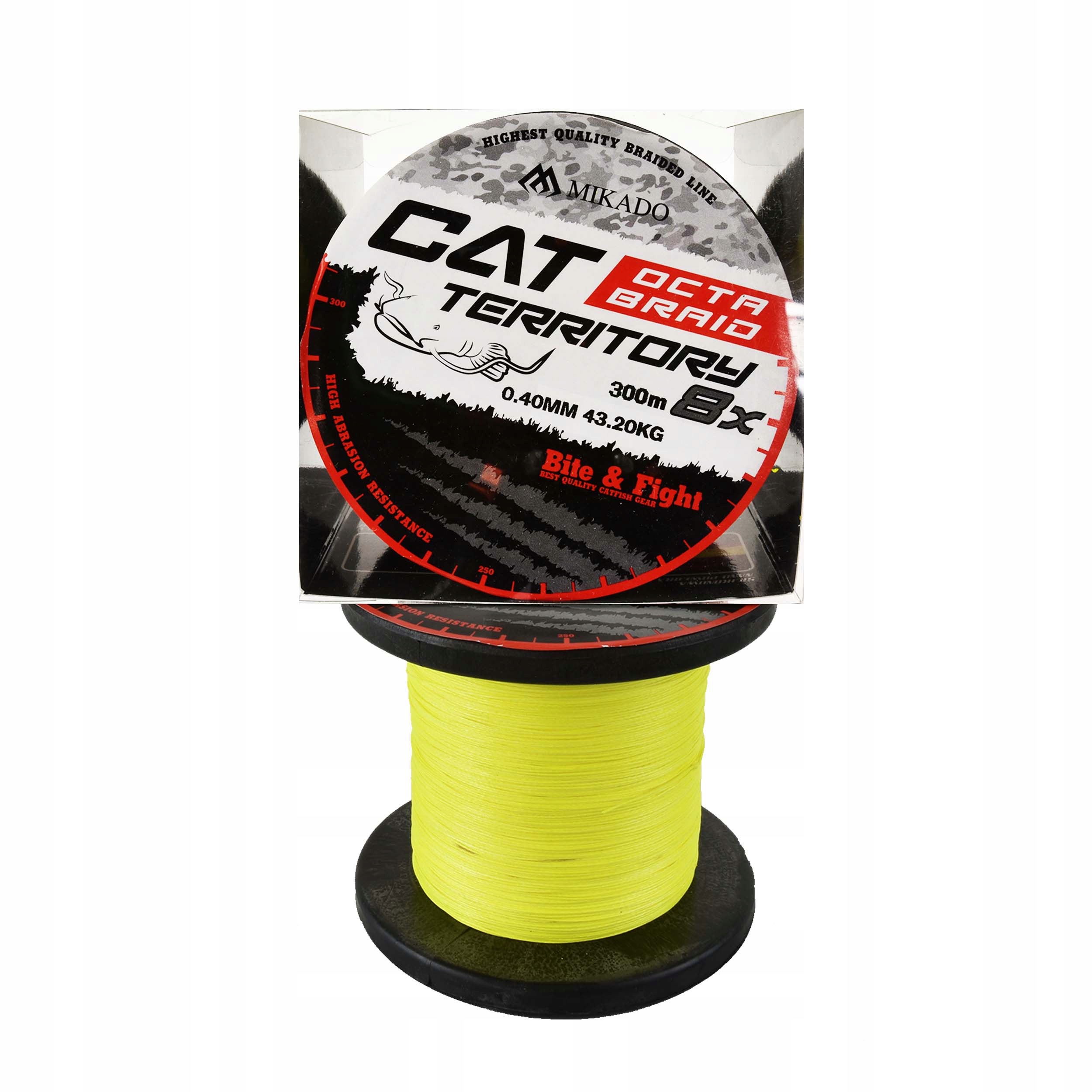 Plecionka sumowa Mikado Cat Territory Octa 0.40mm 300m 43,2kg żółta 1szt.