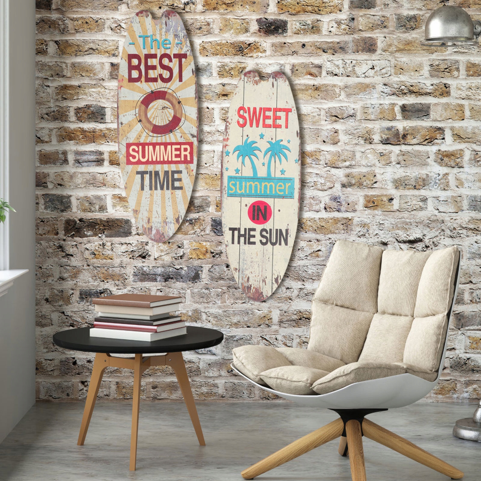 DEKORACYJNA PLAKIETKA DREWNIANA SURFINGOWA VINTAGE WNĘTRZE I OGRÓD Liczba elementów w zestawie 0 szt.