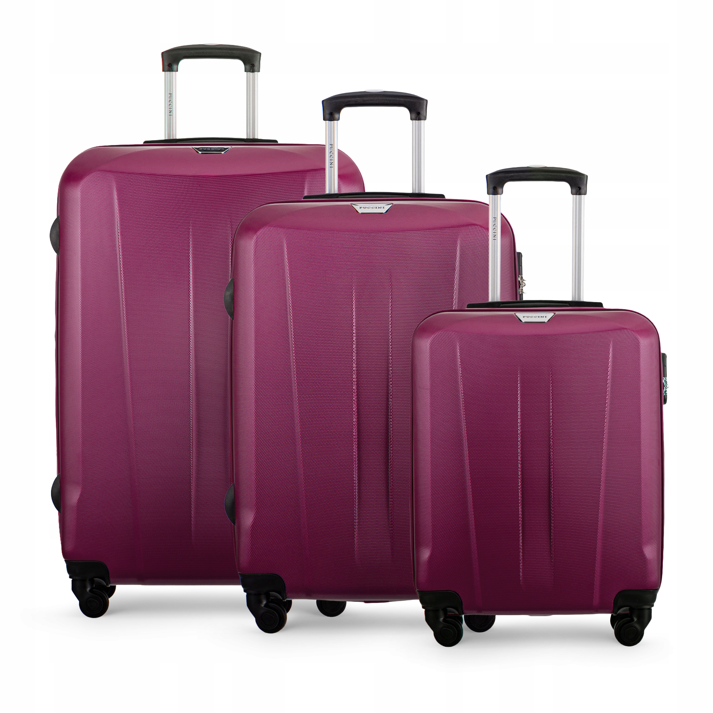 Puccini Zestaw Komplet Walizek Podróżnych Abs Na Kółkach 3w1 ABS03 3B