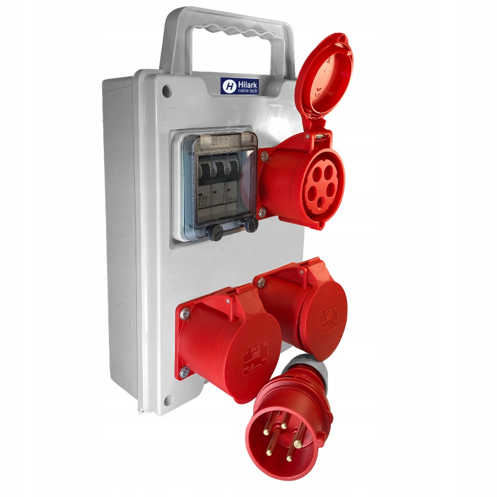 Stavební rozvaděč přenosný IP44 3x16A 400V pojistka B16 3P cca 30 m