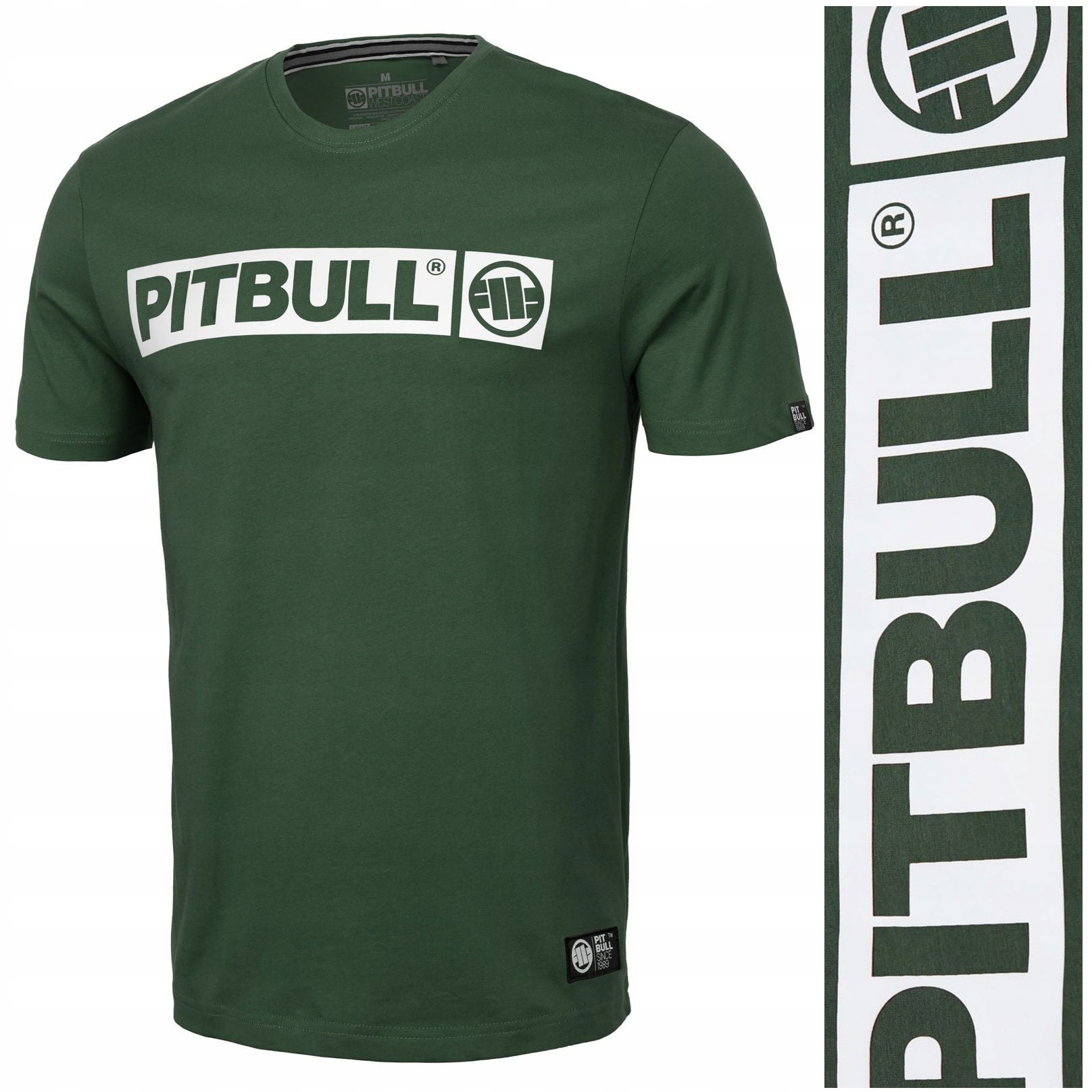 Koszulka męska Tshirt krótki rękaw Pit Bull Hilltop Pitbull zielona XL