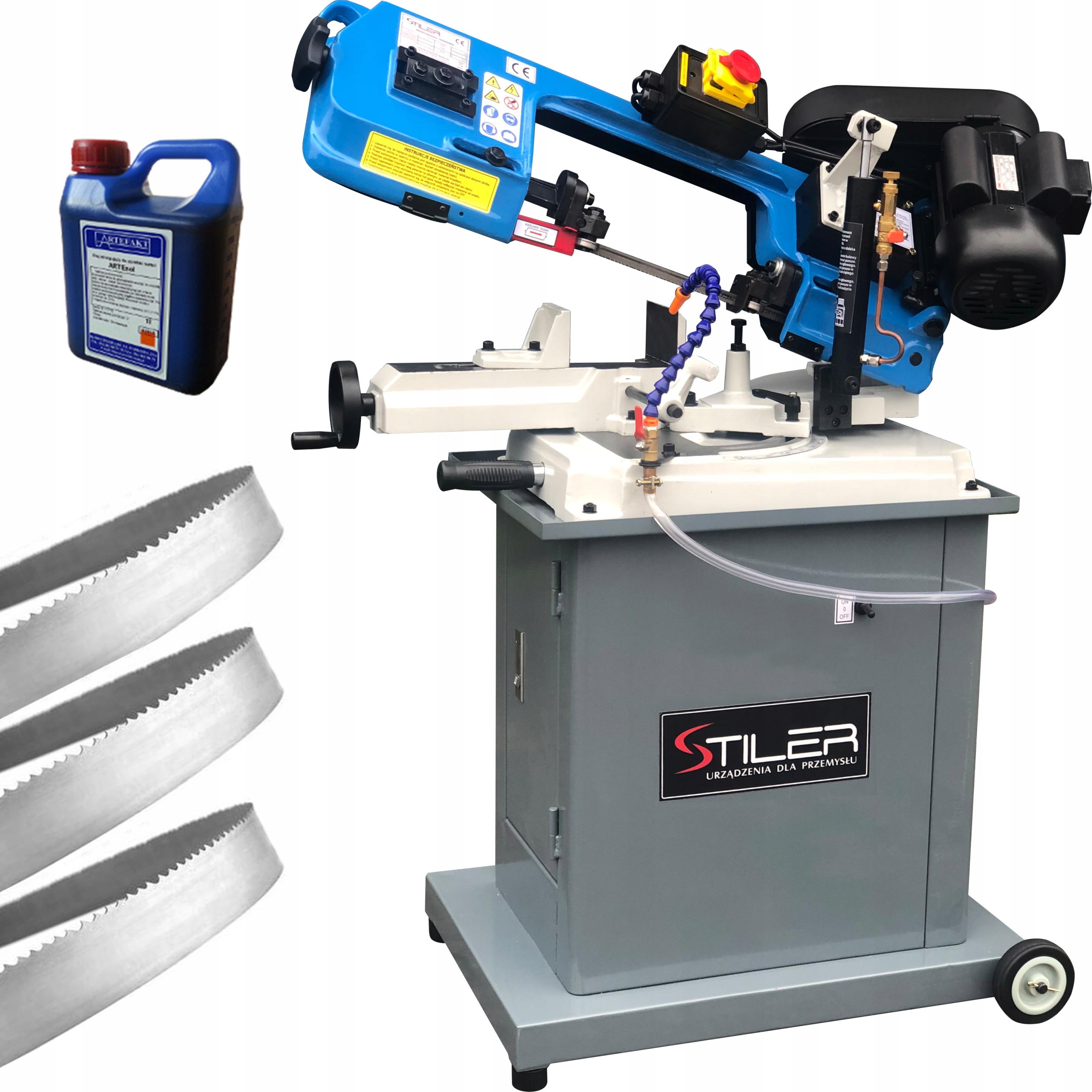 PIŁA TAŚMOWA DO METALU PRZECINARKA STILER 128HDRA 400V CHŁODZENIE + 3 TAŚMY