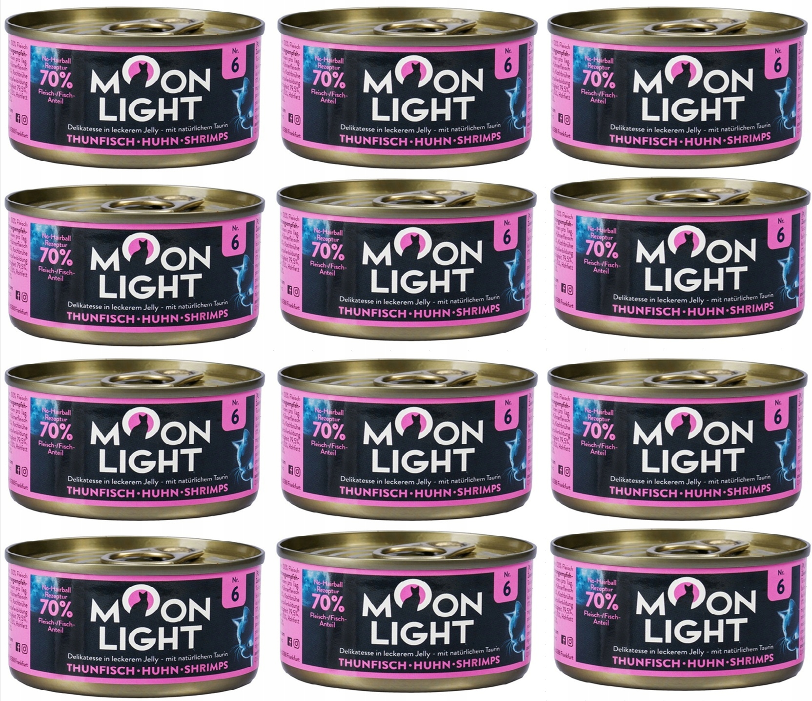 Levně Moonlight č. – tuňák, kuře a krevety v želé – 12 x 80 g