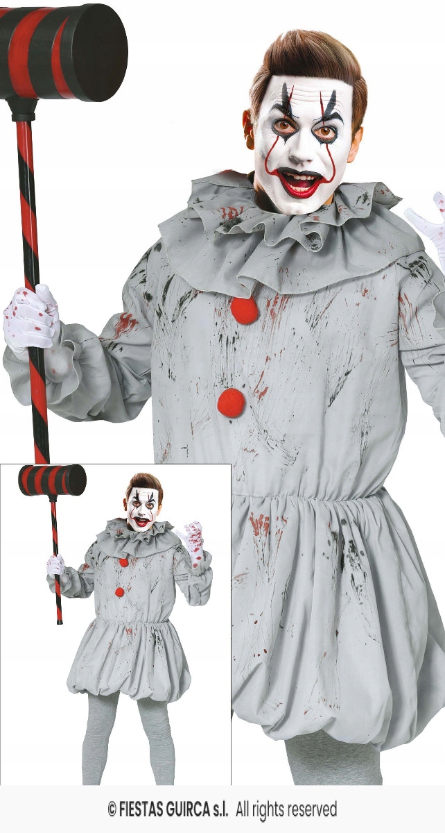 Kostým Pennywise Kostým Strašidelný klaun Převlek Halloween L